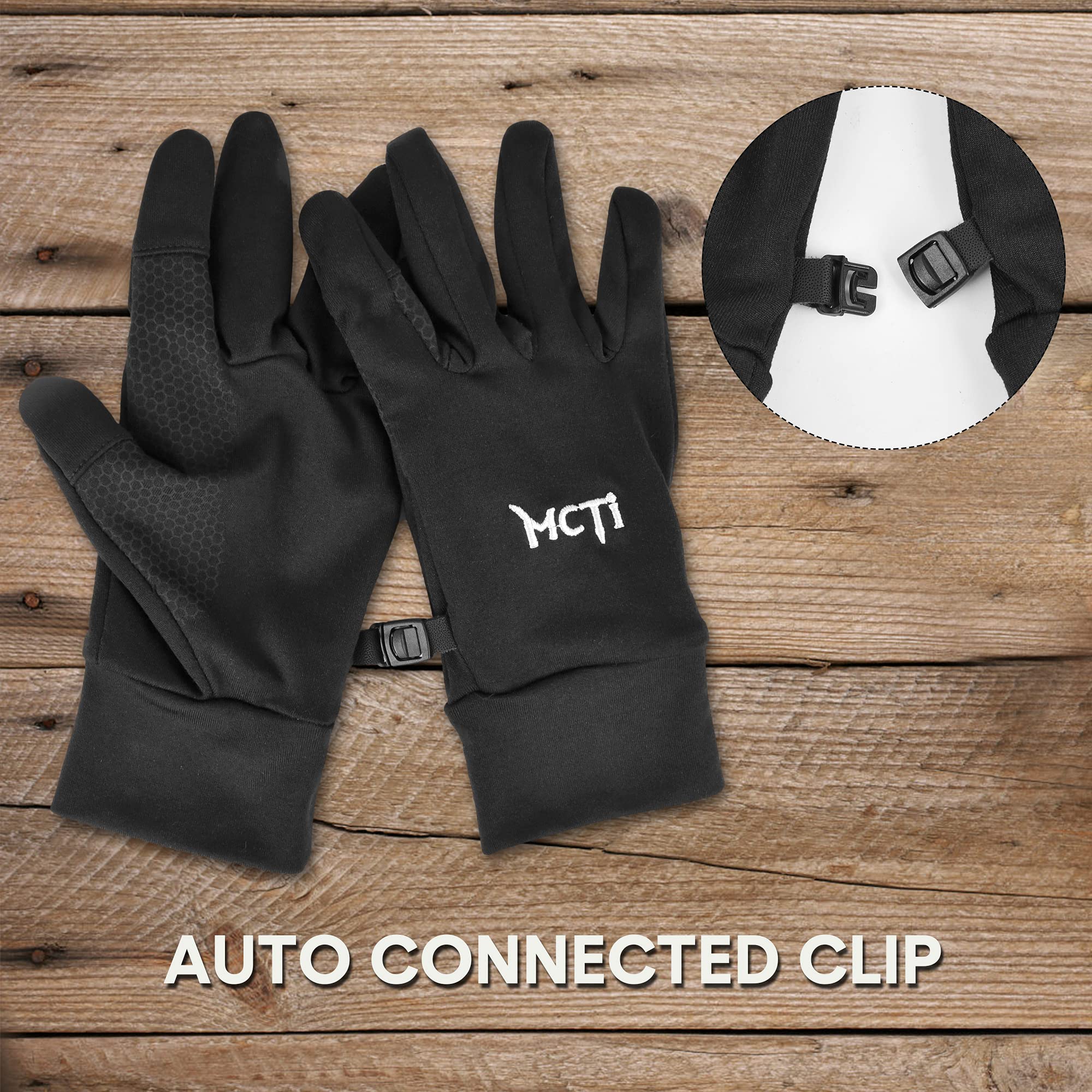 MCTi Glove Liner Touch Screen Lightweight for Winter Running Texting - Image 5