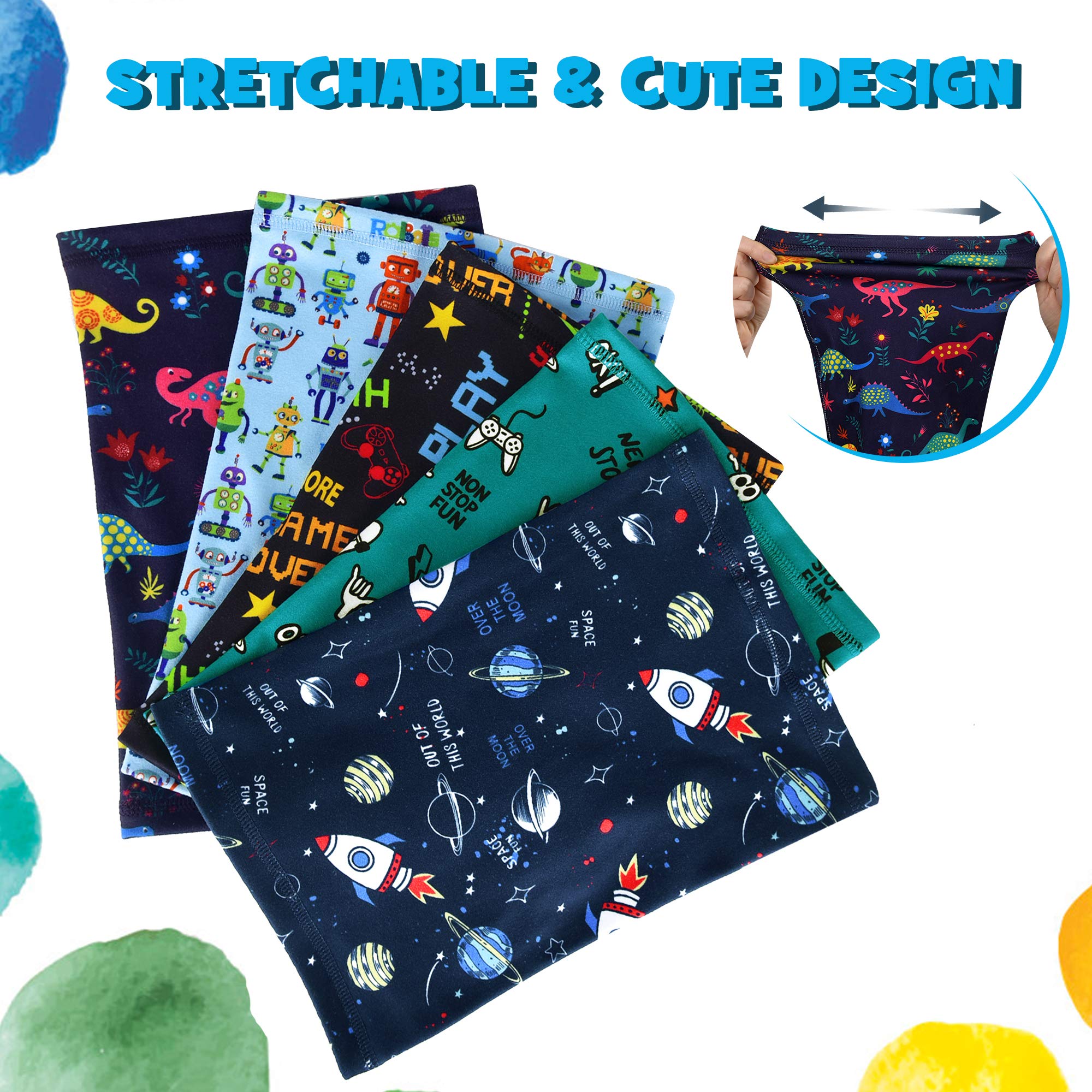 MCTi Kids Neck Gaiter Warmer Winter Fleece Scarves Face Masks 2 Packed for Snow Skiing Snowboarding - Image 7