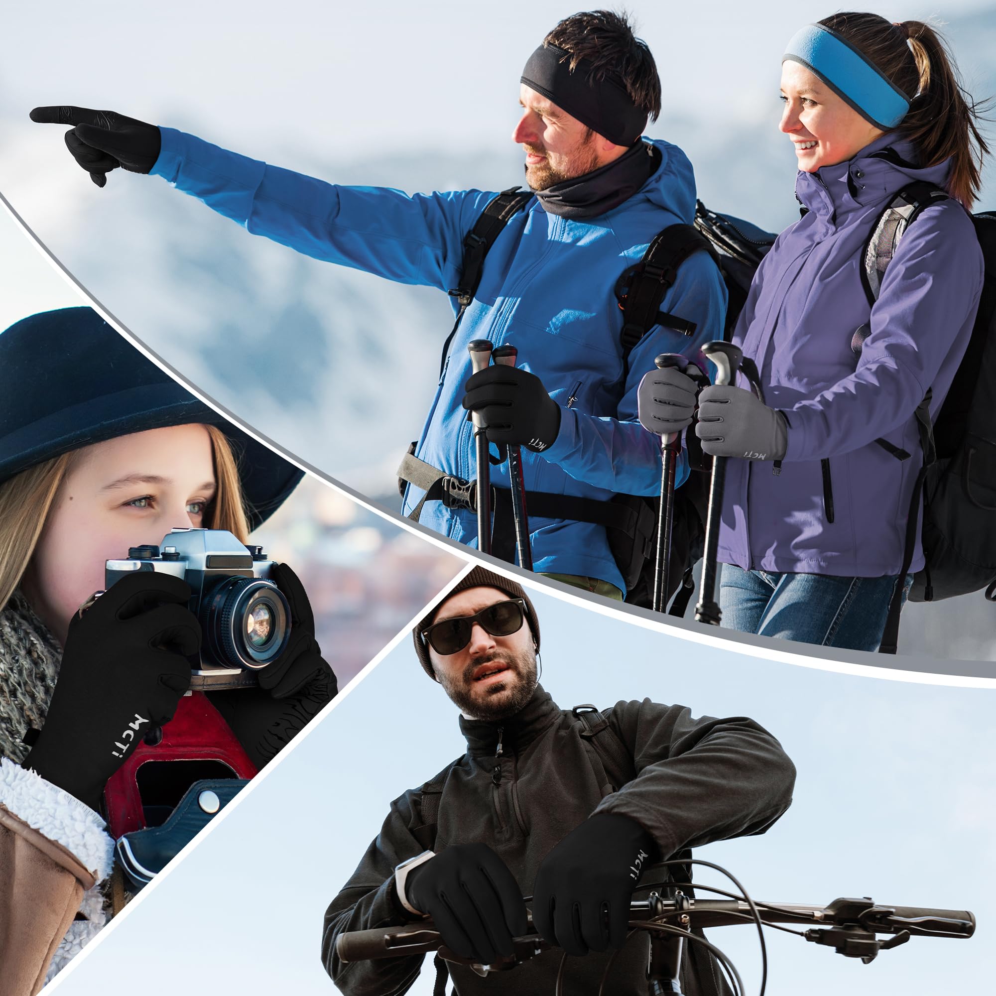 MCTi Lightweight Glove Liners for Men Women, Touch Screen Gloves with Conductive Microfiber, Palm Silicone, for Running Driving Hiking - Image 7