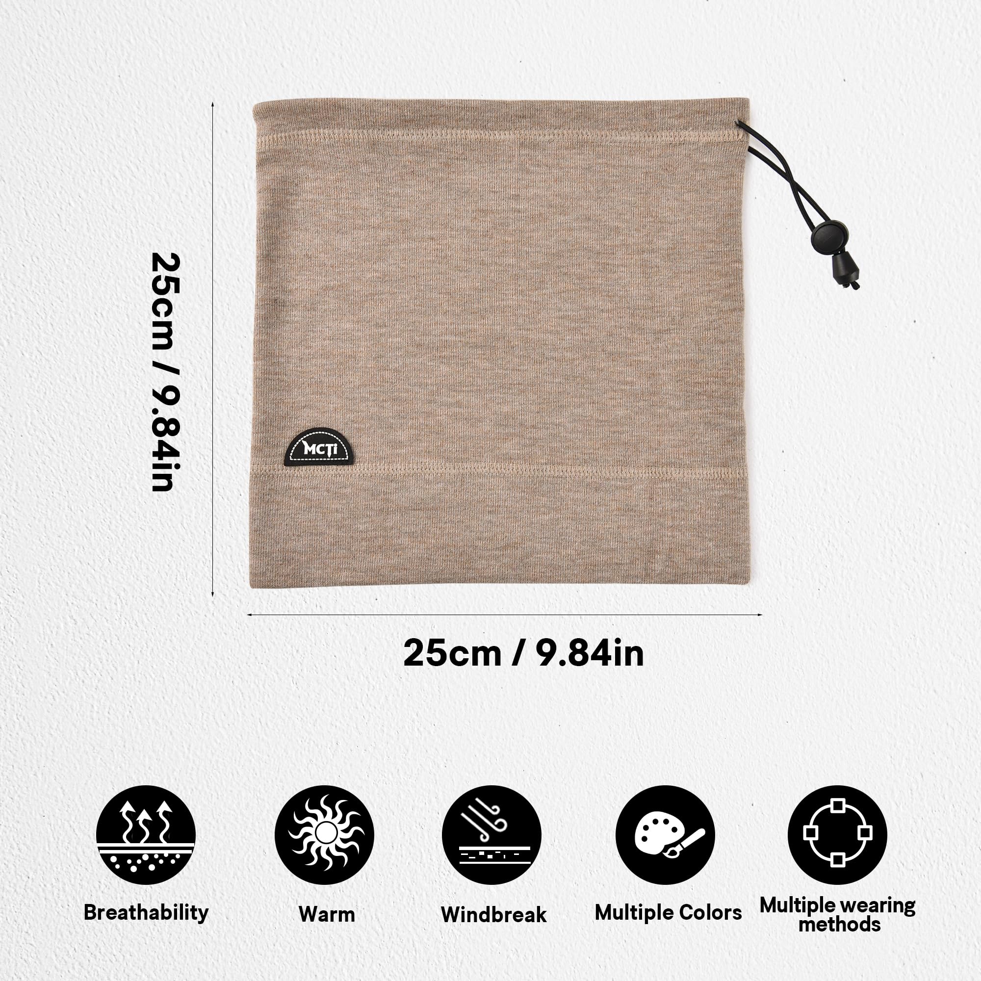 MCTi Neck Gaiter Warmer Winter Fleece Scarves Beanie Hat for Skiing Cycling Elastic Closure - Image 6