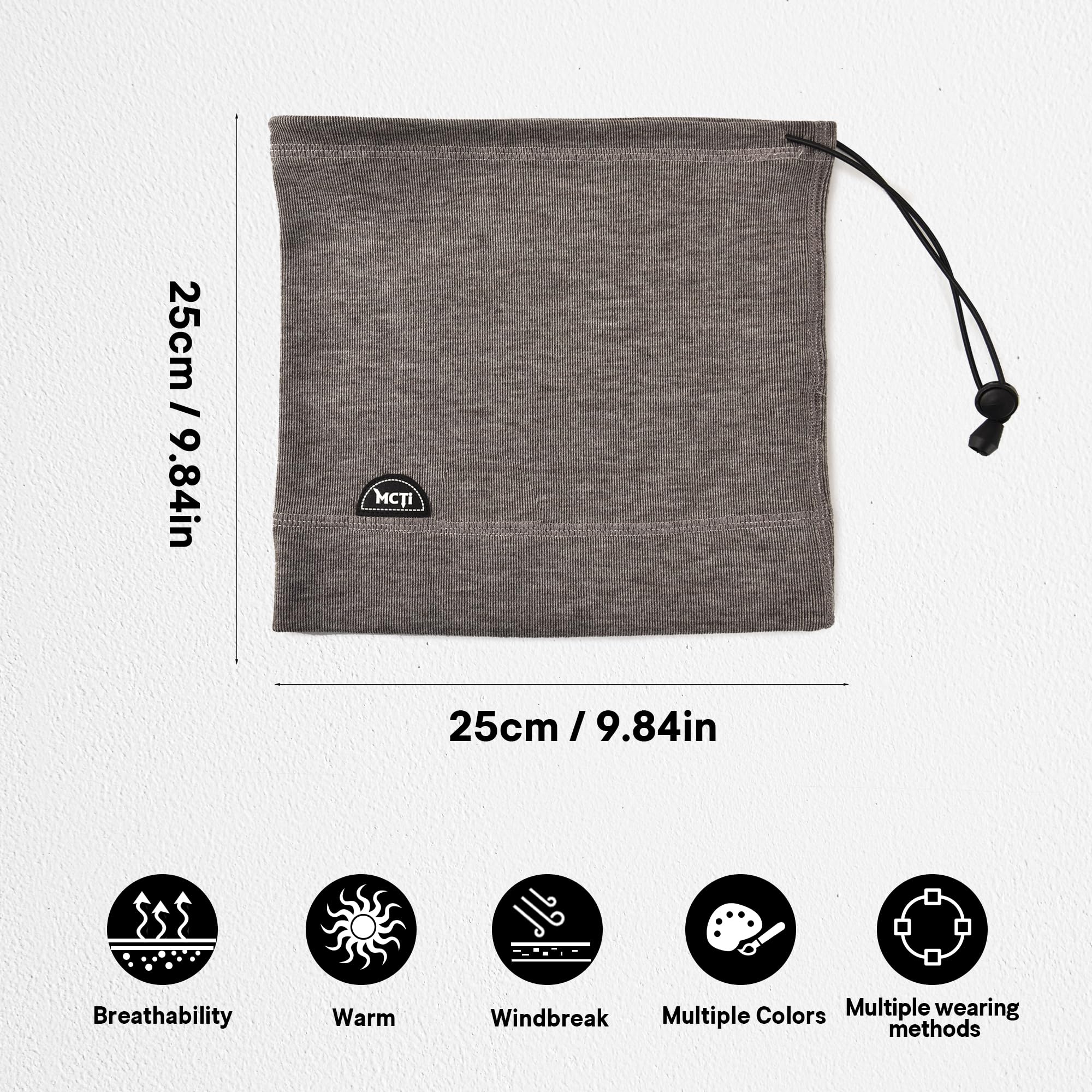 MCTi Neck Gaiter Warmer Winter Fleece Scarves Beanie Hat for Skiing Cycling Elastic Closure - Image 6